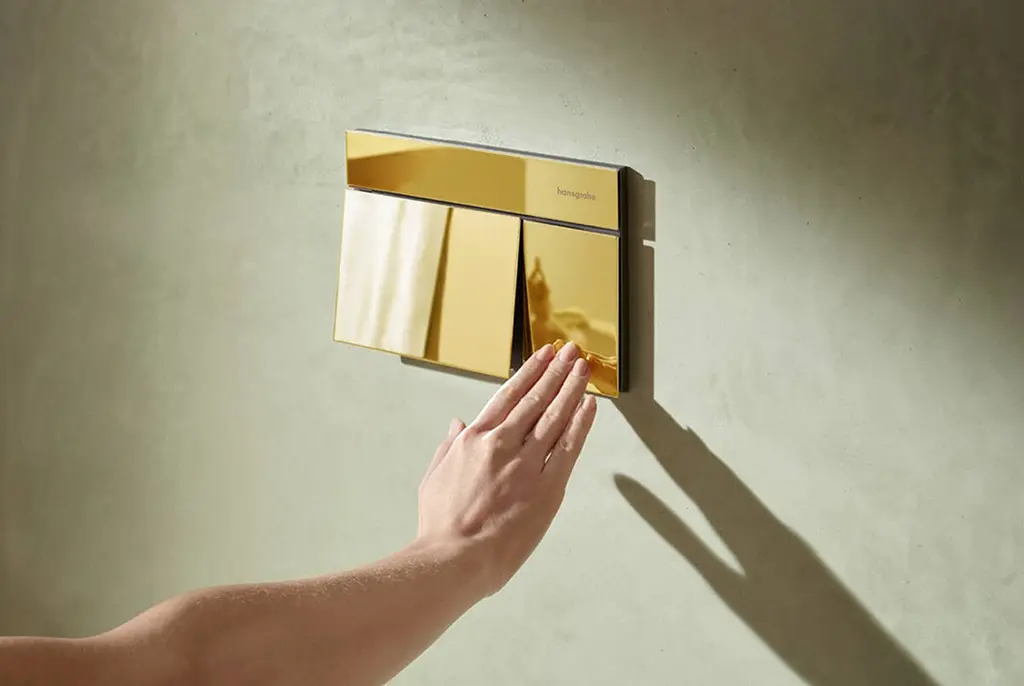 Кнопка змиву для інсталяції Hansgrohe iFrame Element E поліроване золото 66003990 - фото 3