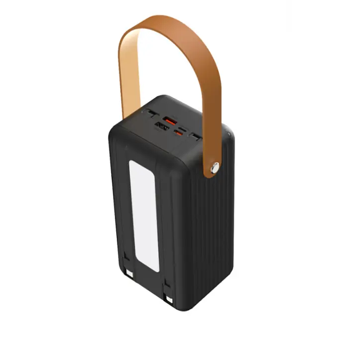 Зовнішній акумулятор Power Bank LENYES PX691D, 60000 мА·год, швидка зарядка PD 22.5W, чорний - фото 4