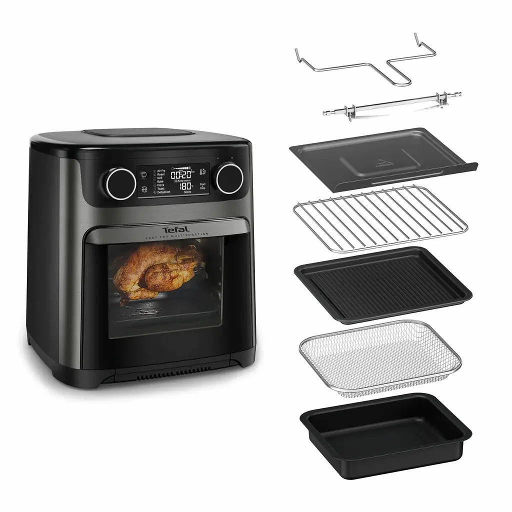 Мультипіч Tefal Easy Fry Multifunctional 1800Вт механічне керув. 9 програм пластик чорний - фото 2