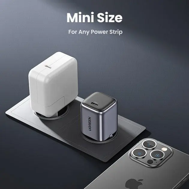 Зарядное устройство для Ugreen CD318 GaN Desktop Charger 1*USB-C 20 W (90664) евровилка - фото 3