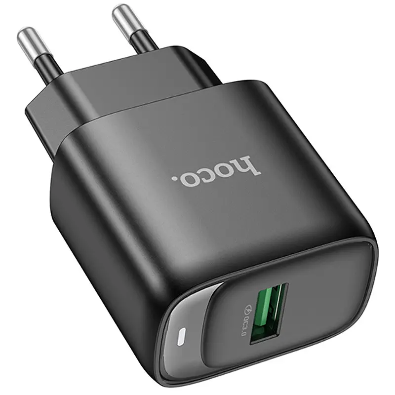 МЗП Hoco C140A Smart QC3.0 18W (1USB-A) Black - фото 3