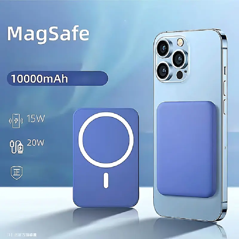 Павербанк Remax RPP-65 / 10000 мАг / до 20 Вт / USB-C + MagSafe / PD+QC / Синій - фото 7