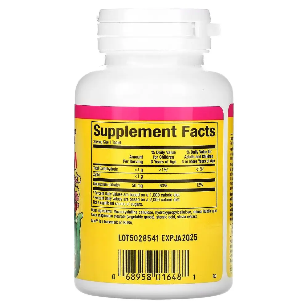 Магній для дітей Natural Factors Big Friends Magnesium Citrate 50 mg, 60 жувальних таблеток - фото 2