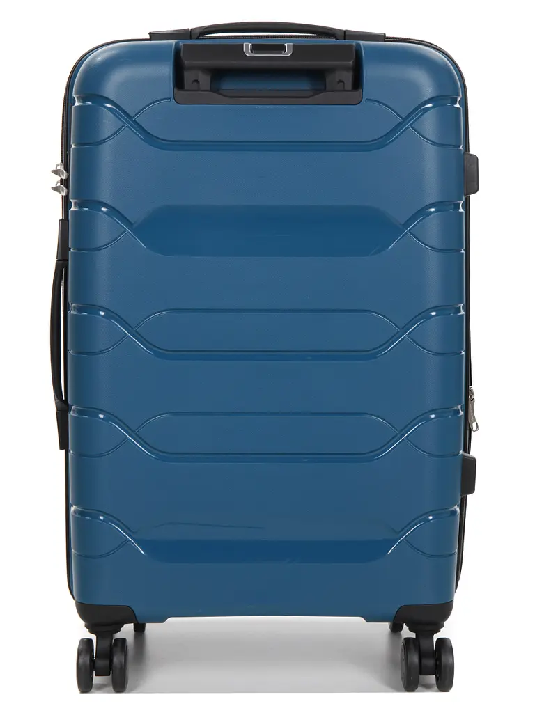 Валіза середня M поліпропілен Worldline Airtex 282 74л 64×41×26см Синій - фото 4