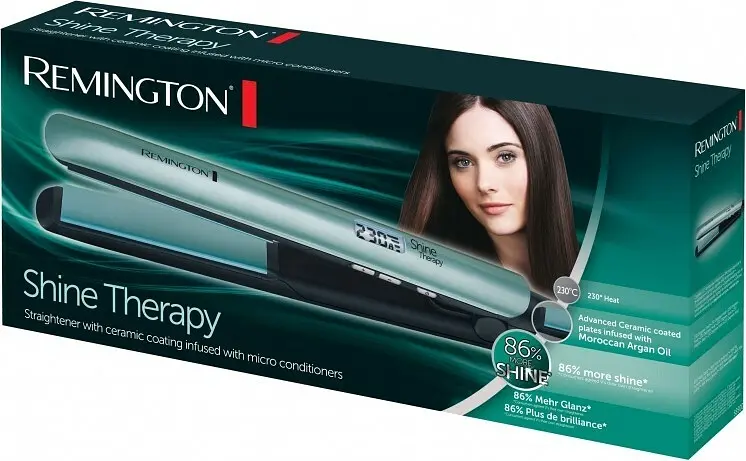 Remington Випрямляч Shine Therapy, >300Вт, 150-230С, дисплей, кераміка, металік - фото 4