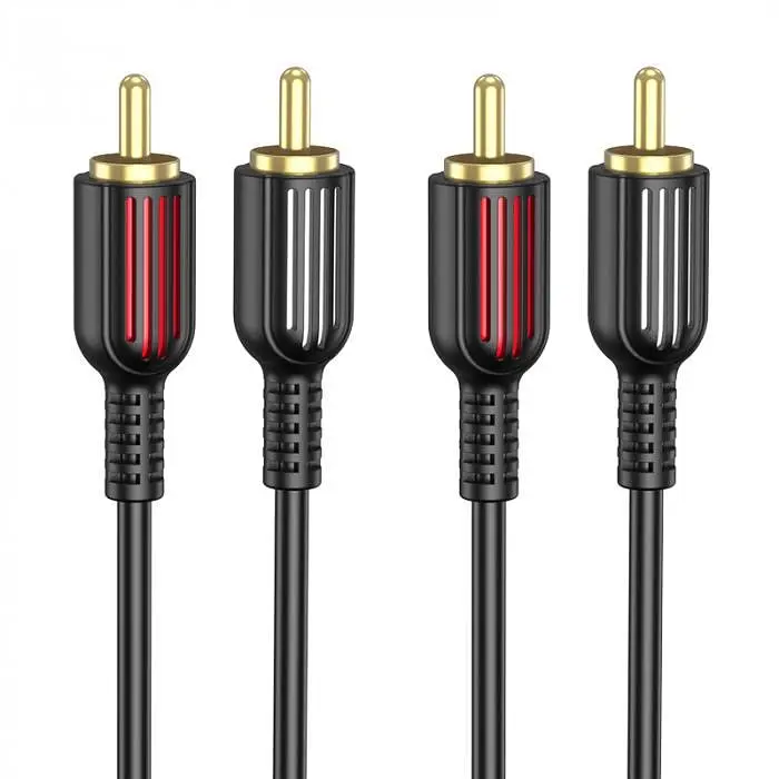 Кабель медный Borofone BL13 шнур соединительный 2RCA 2RCA 150 см - фото 2