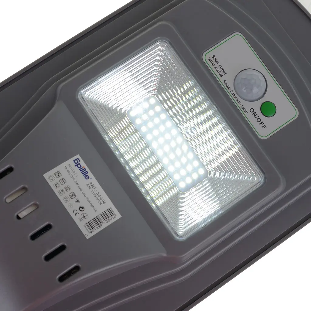 Светильник Brille консольный на солнечной батарее с датчиком движения LED IP54 HL-602/20W - фото 9