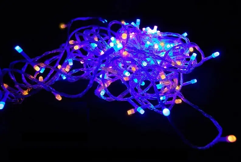 Гірлянда зовнішня пряма 200 led RGB color (білий) 5мм 20м - фото 6