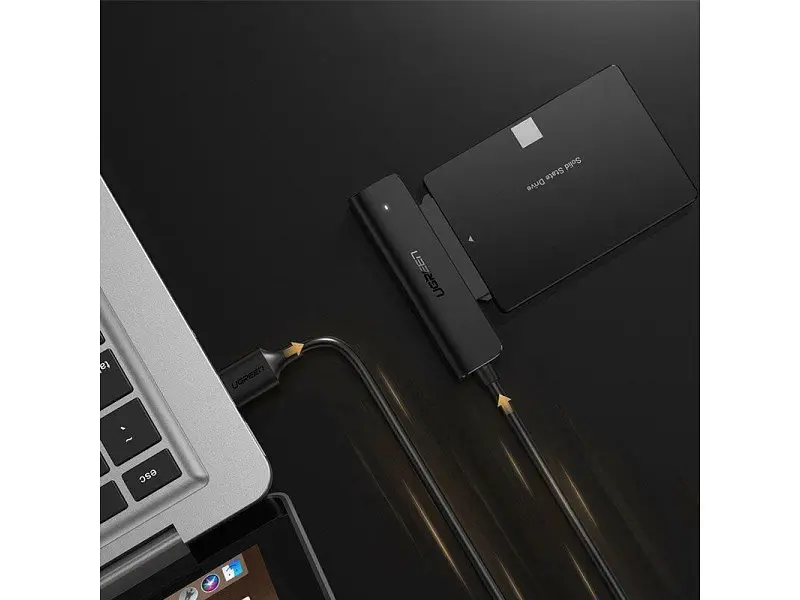 Адаптер SATA UGREEN CM321 USB 3.0 Type-C to SATA Black (70609) - фото 6