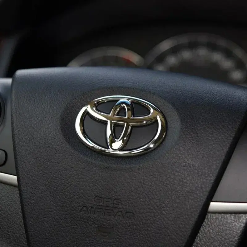 Емблема керма Toyota Хром 65х45 мм Пластик На шпильках (Завод) - фото 2