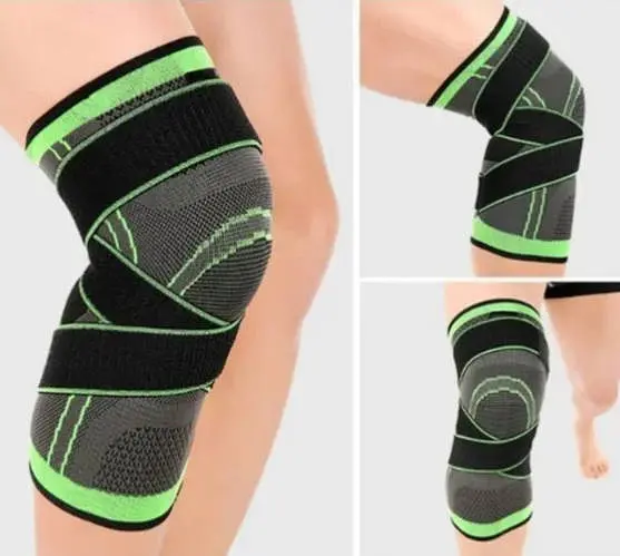 Бандаж для колінного суглоба No Brand Knee Support XXL Сіро-зелений (14980-hbr) - фото 2