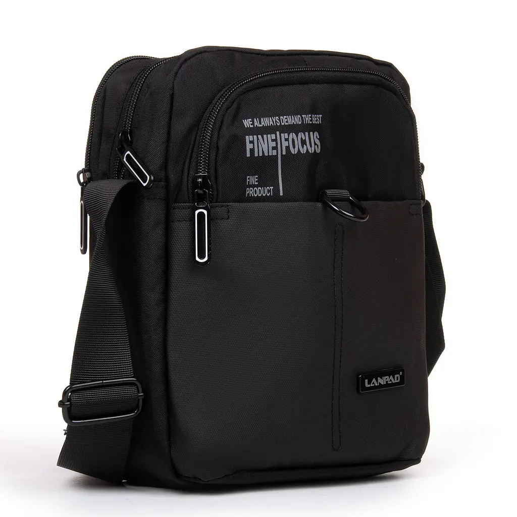 Чоловіча сумка-планшет Lanpad чорний (LAN65318 black) - фото 7