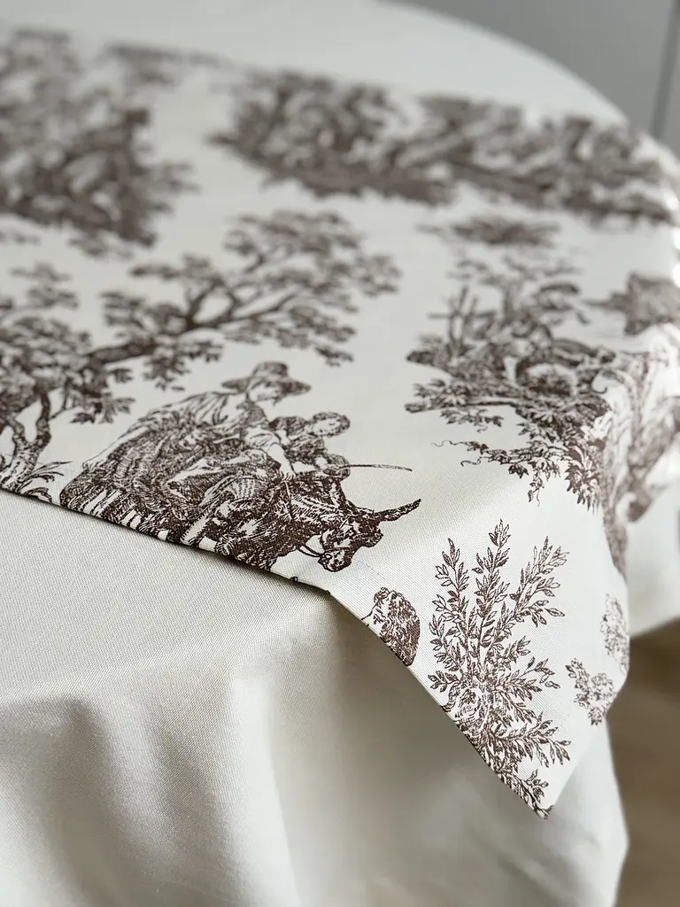 Ранер доріжка Ecotton DUCK 45x170 см для обіднього столу водовідштовхувальна Italiano бежевий (30497 Beige) (25004) - фото 5