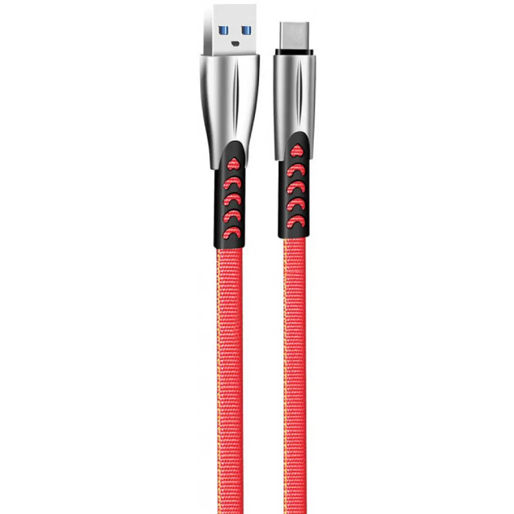 Дата кабель USB 2.0 AM to USB-C 1.0m zinc alloy red ColorWay (CW-CBUC012-RD) - фото 2