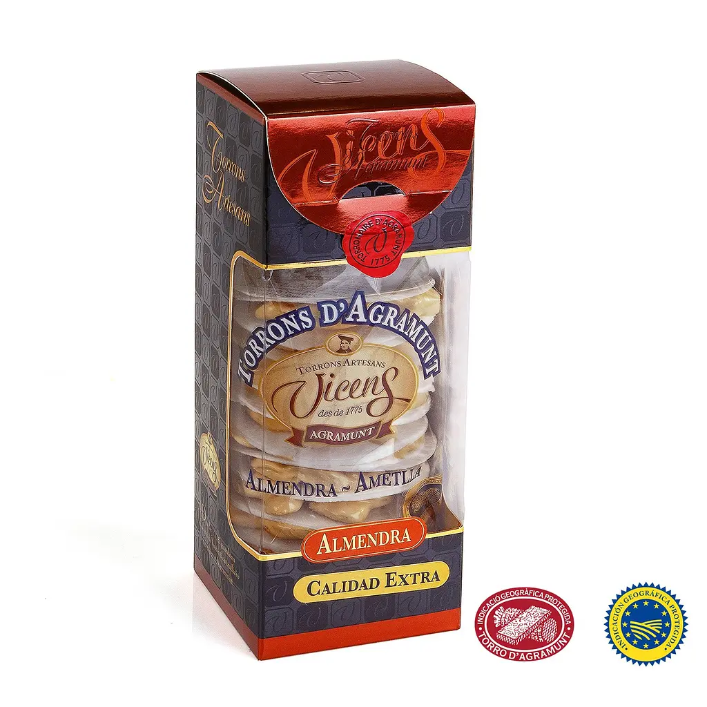 Нуга Vicens Gourmet тверда з мигдалем 300 г - фото 2