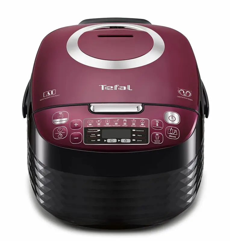 Мультиварка Tefal Spherical черно-бордовый 750 Вт (RK740532) - фото 2