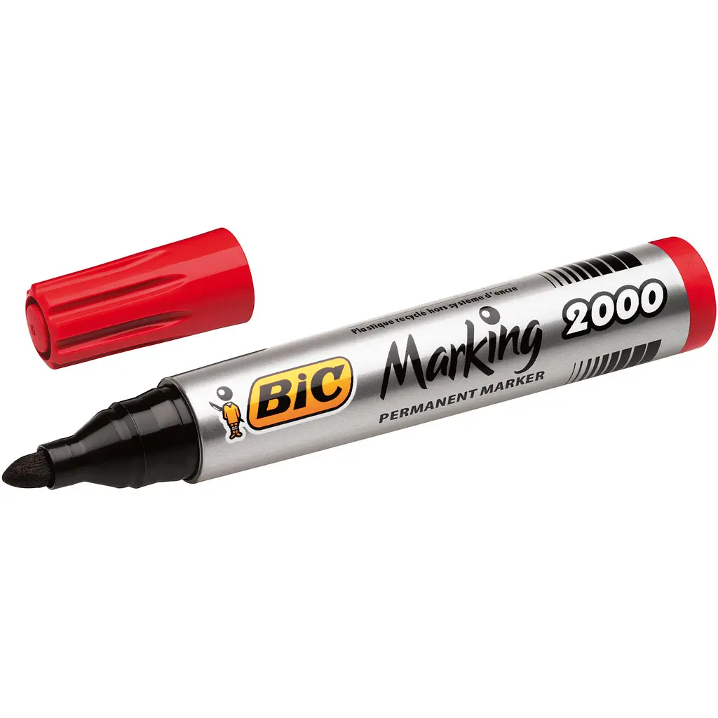 Маркер перманентний BIC Marking 2000 ECOlutions червоний (8209133) - фото 3