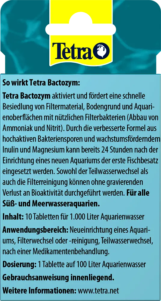 Средство по уходу за водой Tetra Bactozym 10 таблеток - фото 2