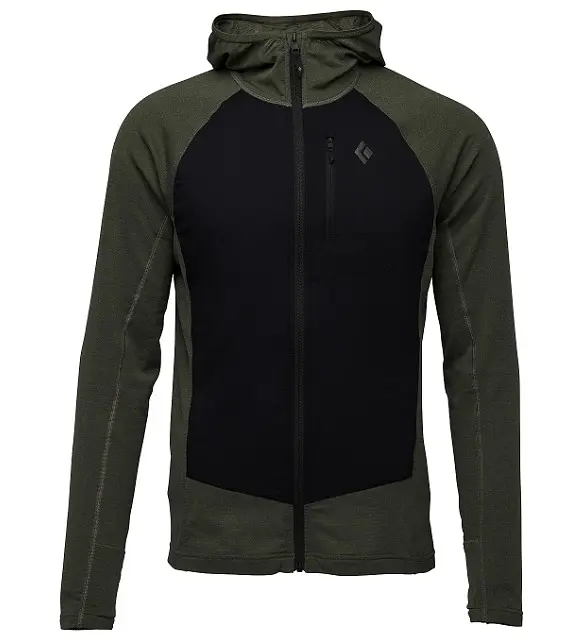 Мужская куртка Black Diamond M Coefficient LT Hybrid Hoody M Черный-Оливковый - фото 7