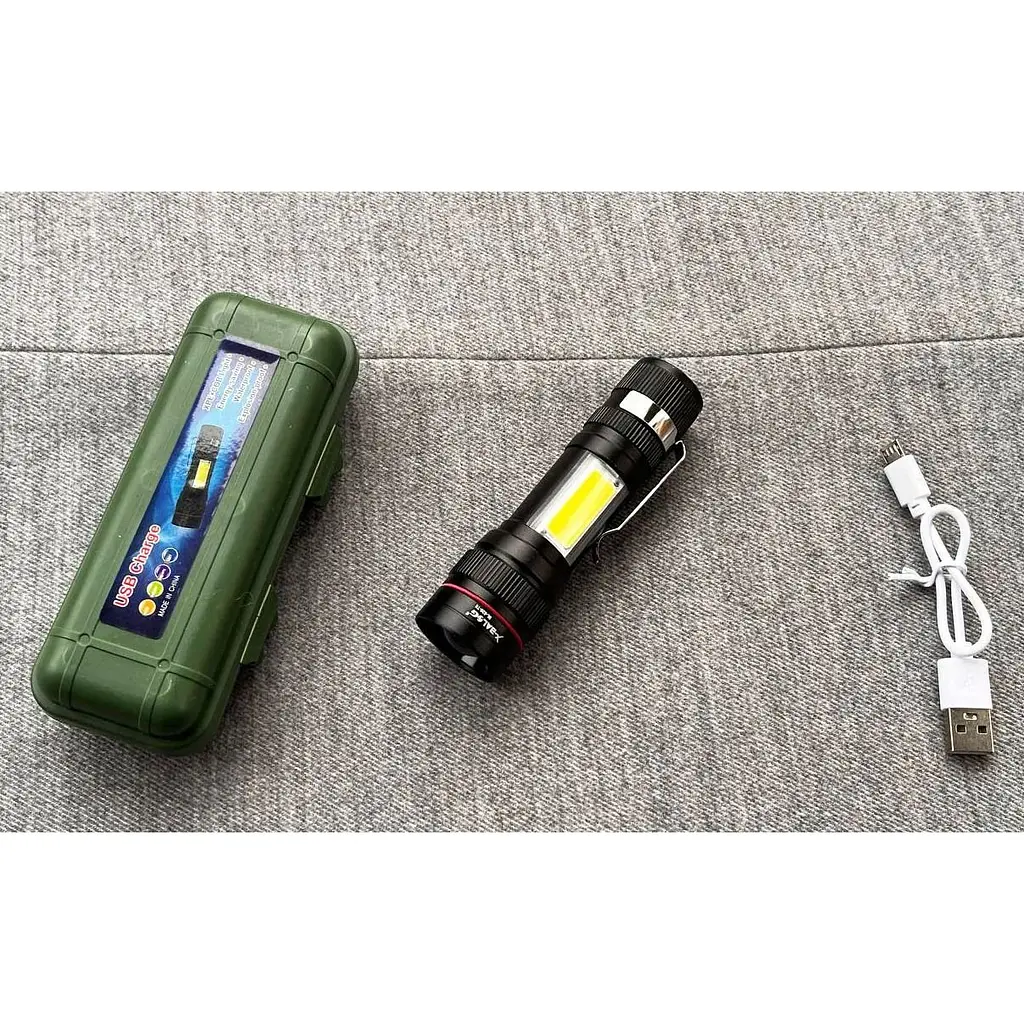 Ліхтар акумуляторний X-Balog BL-520-T6 ручний з бічним світлом та зумом T6 +COB Zoom - фото 4