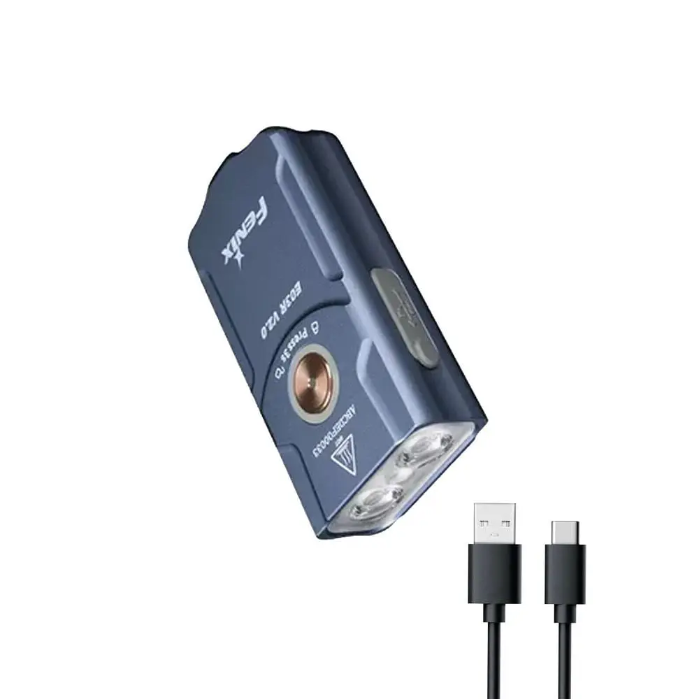 Ліхтар наключний Fenix E03R V2.0 Blue (99-00014340) - фото 2
