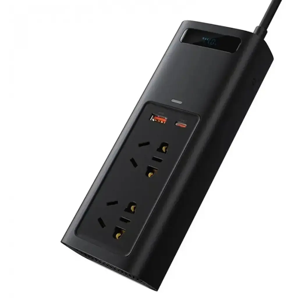 Автомобільний інвертор Baseus In-car Inverter 150W (220V CN/EU) Black - фото 2