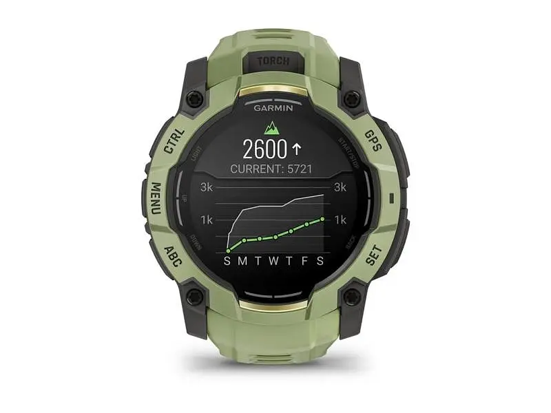 Смарт-годинник Garmin Instinct 3 50mm AMOLED Green with Fern Green Band (010-03020-02) - фото 9