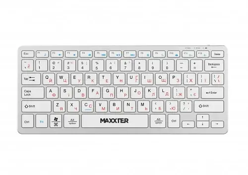 Клавіатура бездротова KBW-C01S-UA, Silver, USB 2.4GHz, 78 кнопок Maxxter teh0028276