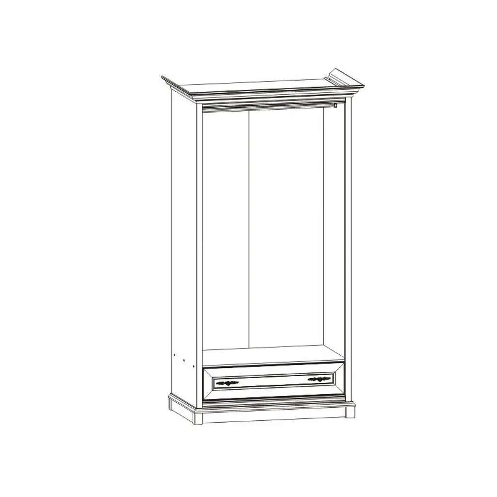 Шафа розпашна з ящиком Gerbor Соната 2d/1s Каштан (GRB-1451) - фото 7