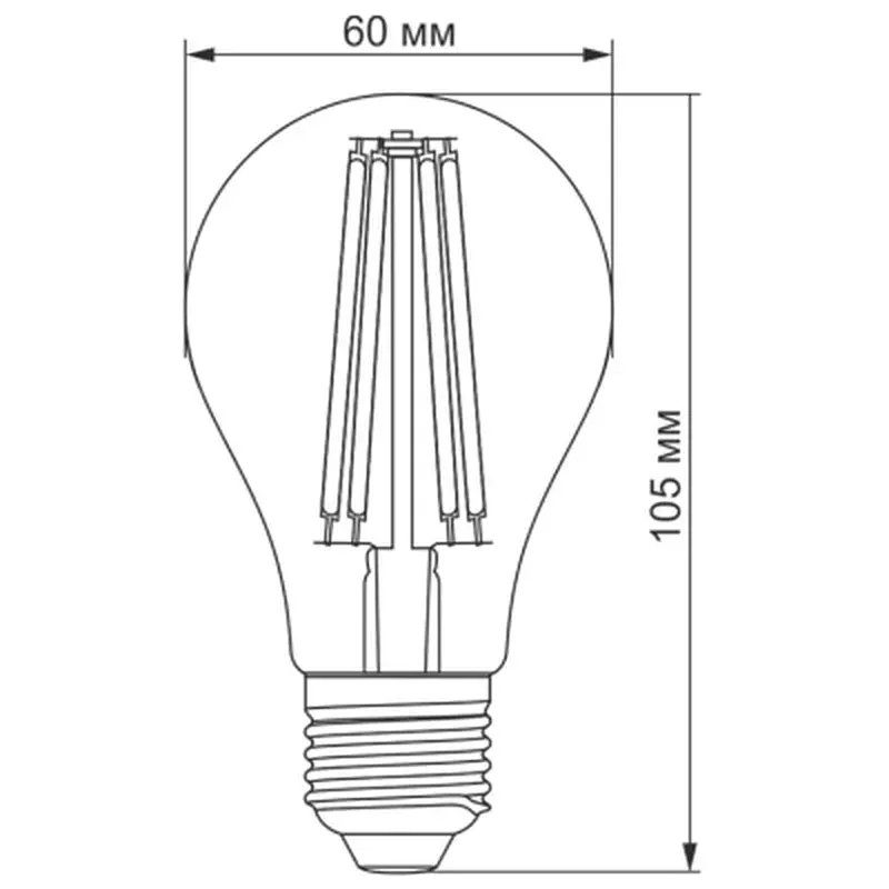 Лампочка TITANUM Filament A60 7W E27 2200K бронза (TLFA6007272A) - фото 3