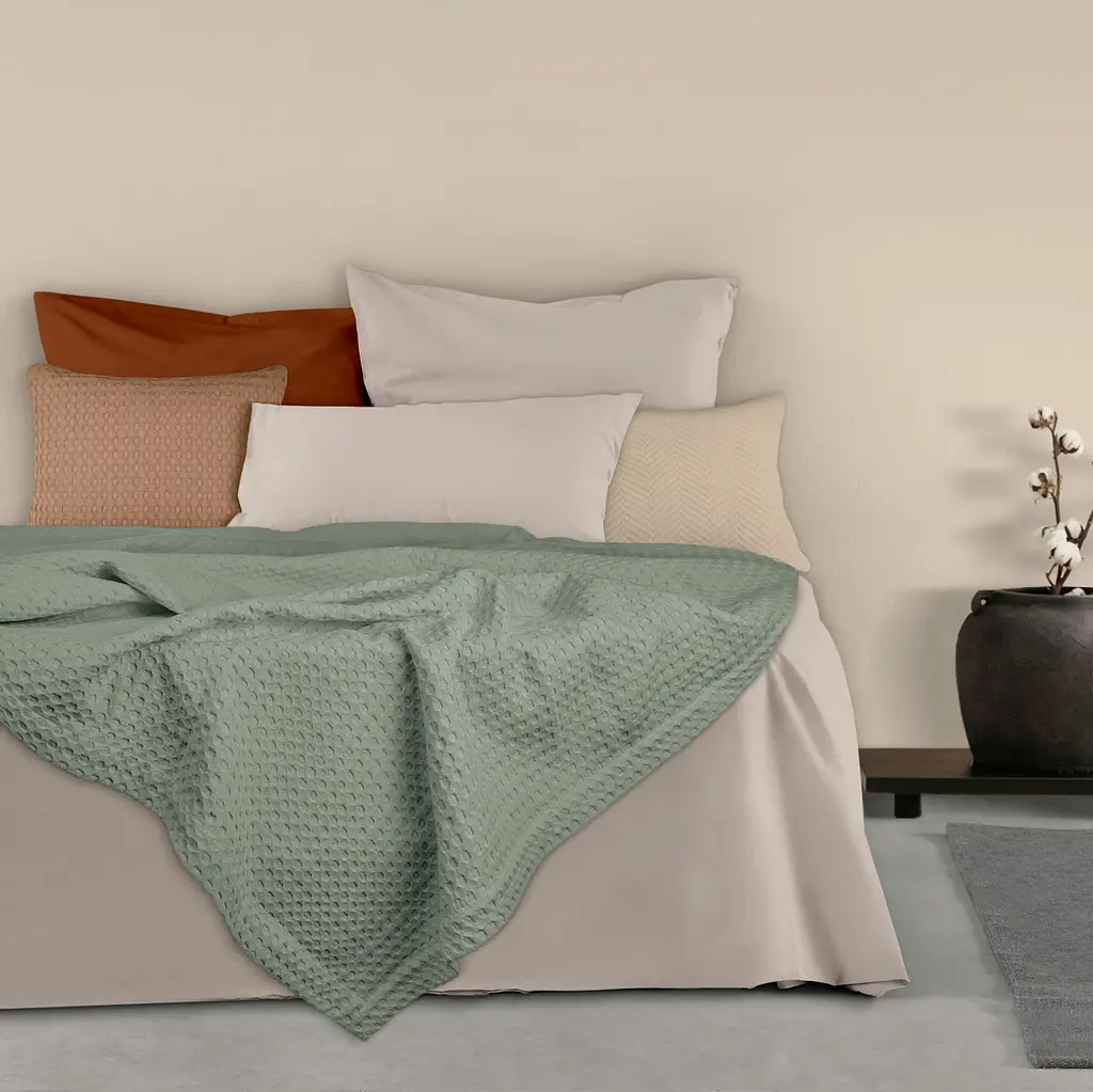 Плед покривало Cosas Agave Waffle Weave 230х240 см (Blanket_56Agave_WaffleWeave_230x240) - фото 2