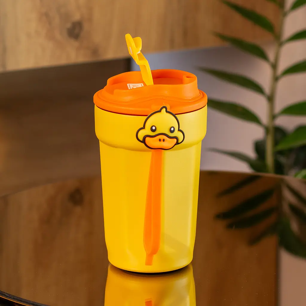 Термочашка G. Duck 450 мл з кришкою на защіпці, жовтий Happy Life HP28489 - фото 28