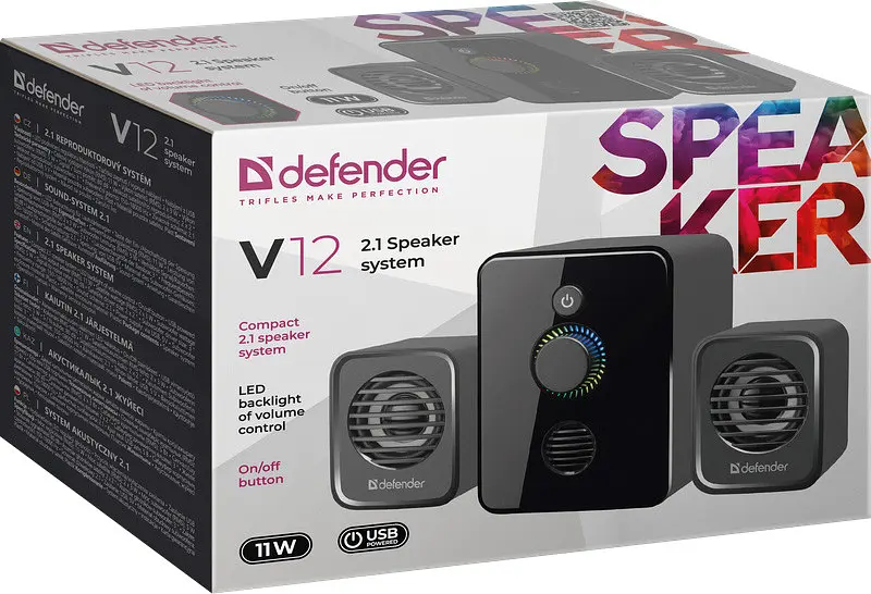 Акустична система 2.1 Defender V12, 11Вт USB - фото 5