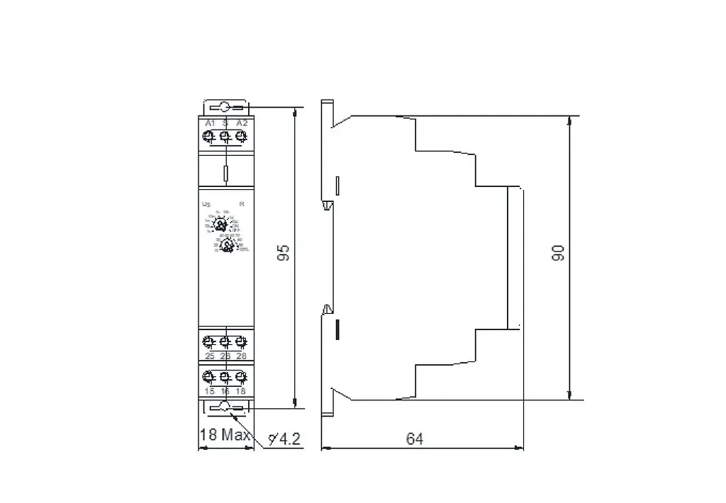 Реле часу на затримку вимкнення NTE9‑B1 AC/DC 12‑240V АСКО‑УКРЕМ (A0010240003) - фото 6