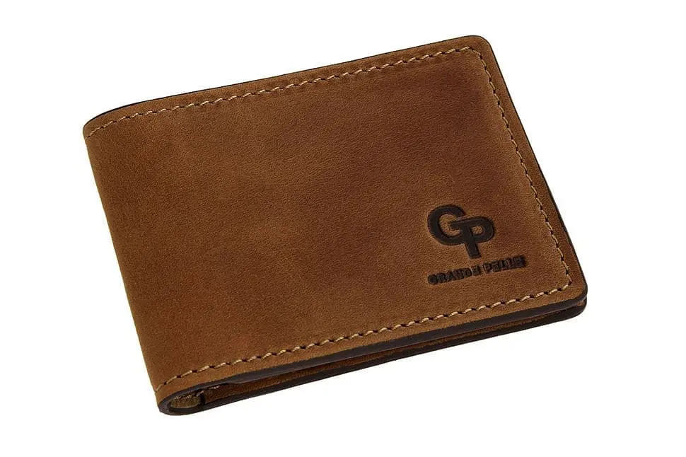 Затискач-портмоне теракота GRANDE PELLE 11х8х0.5 см acs0032110 - фото 6