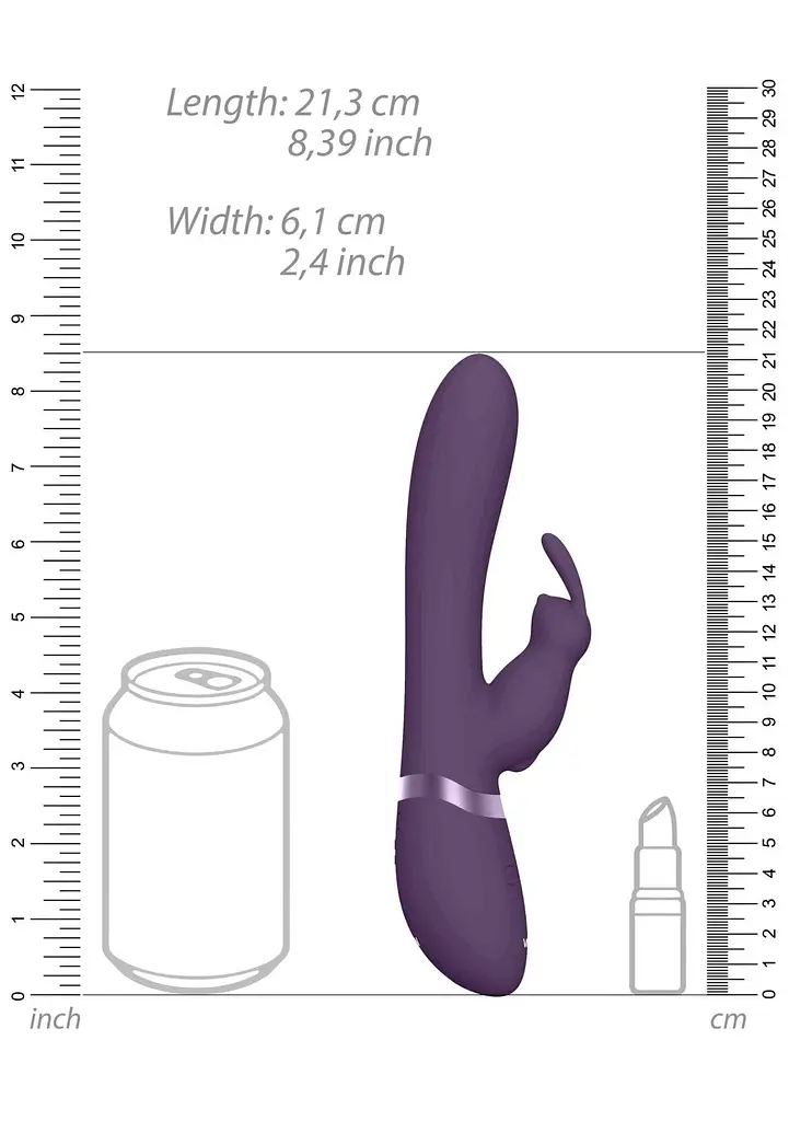 Вібратор-кролик Vive Taka 21.3 см фіолетовий - фото 6