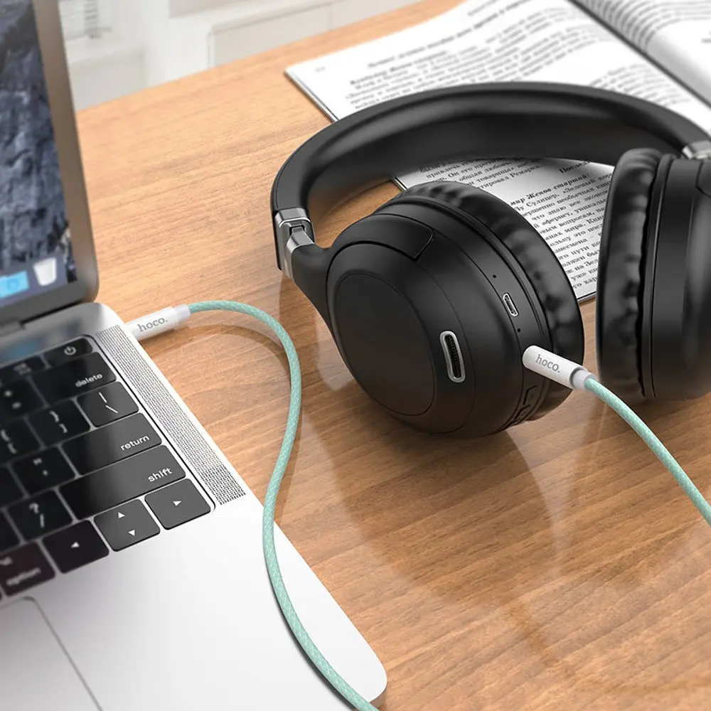 AUX кабель Hoco UPA19 Jack 3.5 to Jack 3.5 1 м зелений - фото 2