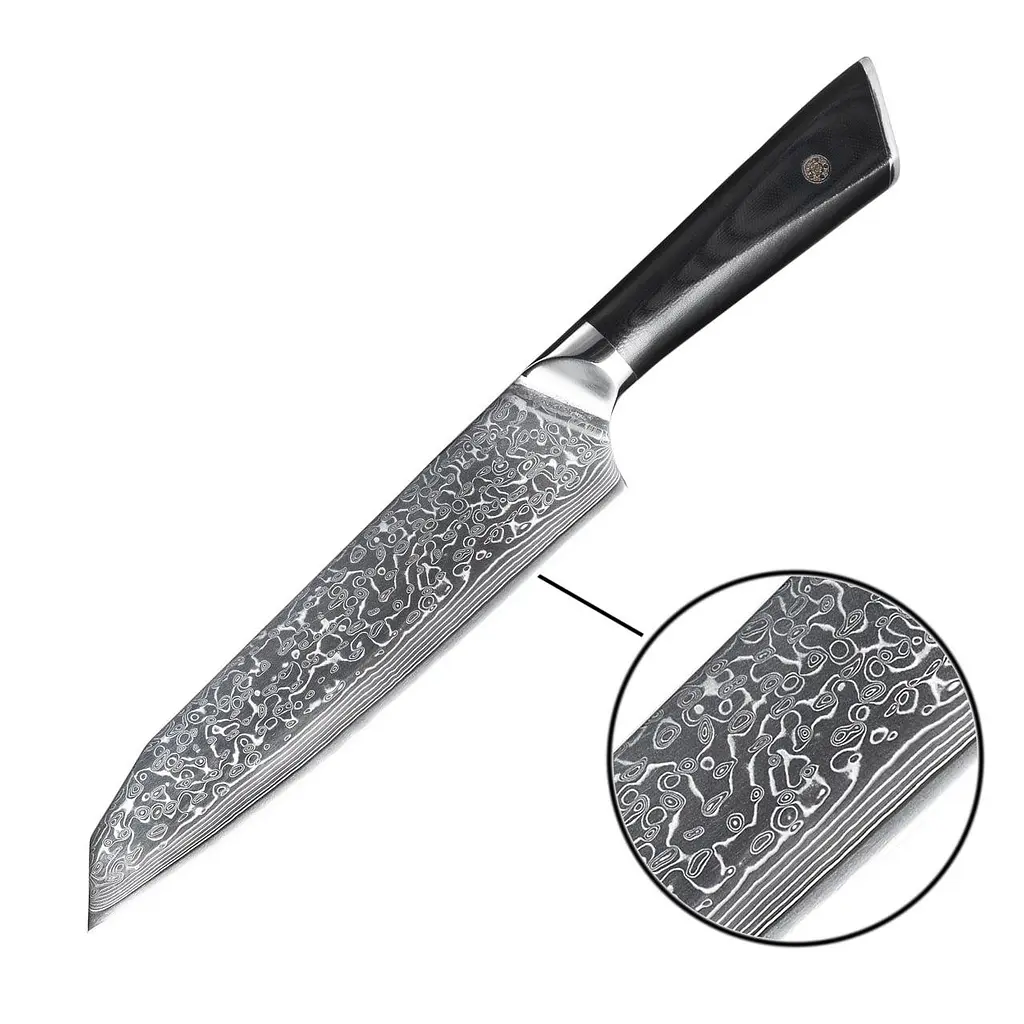 Ніж сантоку 20 см Damascus DK-LKB 5004 VG-10 дамаська сталь 67 шарів