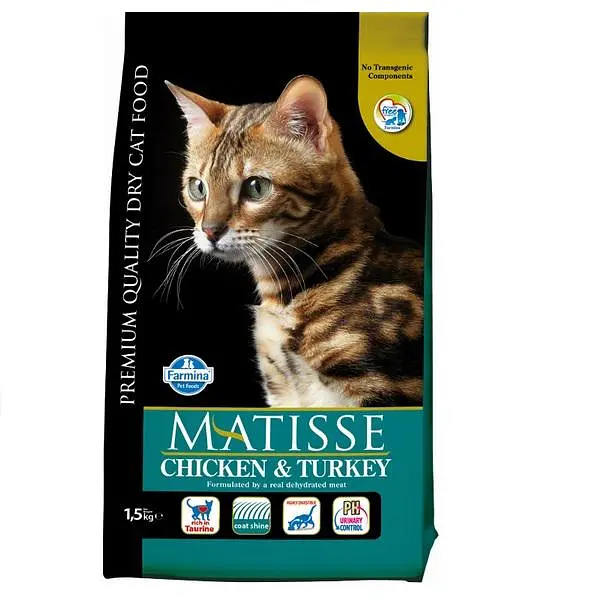 Сухий корм Farmina Matisse Adult Chicken & Turkey для дорослих котів, курка та індичка, 1.5 кг