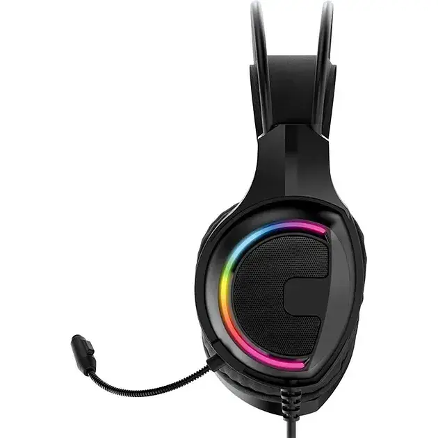 Ігрові навушники XPRO HG16s Sniper з мікрофоном і регулюванням висоти та LED RGB підсвіткою чорні (23713-01_1011) - фото 2