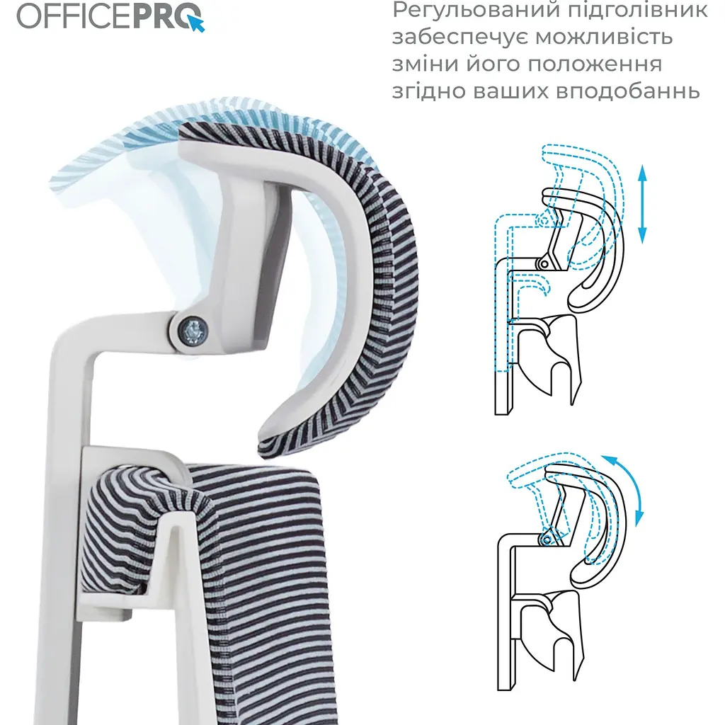 Офисное кресло OfficePro Elegant OC660-W-DG-DG White/Dark Gray [148665] - фото 8