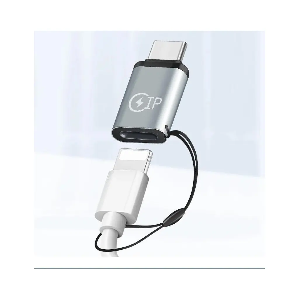 Перехідник Lightning F to USB-C M gray XoKo (XK-AC-027) - фото 2