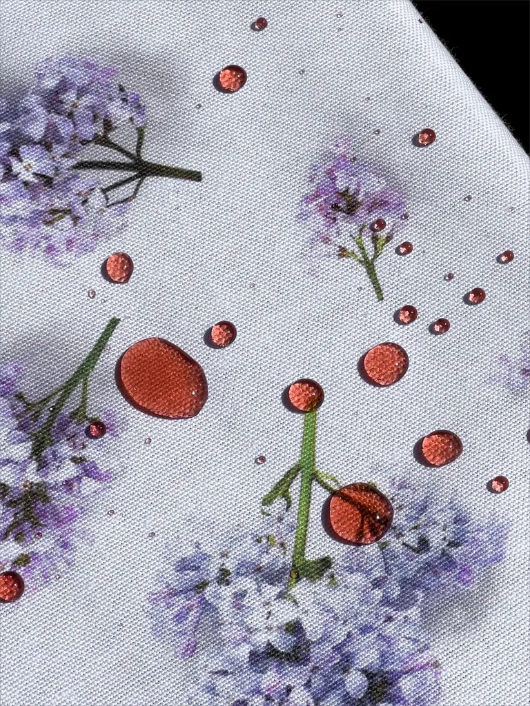 Водоотталкивающая Скатерть с 3D принтом Сирень 140х100 см (+ 2 салфетки 30х40) Сиреневый - фото 9