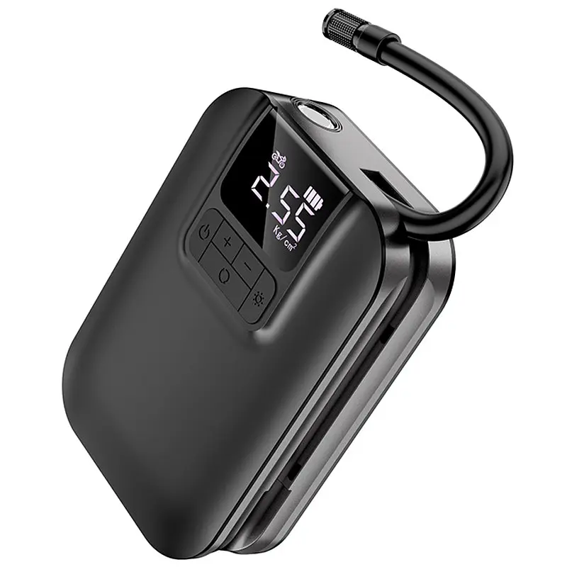 Автомобільний насос Hoco S53 Breeze portable portable smart air pump Black - фото 5
