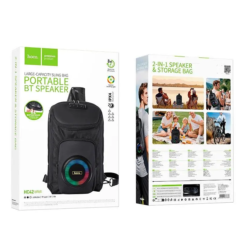 Рюкзак Акустика HOCO Journey BT Speaker HC42 BT5.4, USB/TF/FM, 10Wx2 6L - фото 2