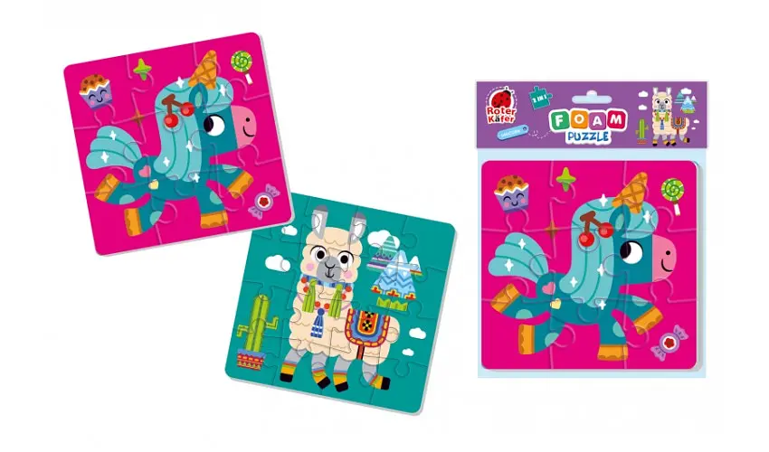 Мягкие пазлы "Лама и Единорог" RK6580-02 Vladi Toys 2 в 1 (5903858960685) - фото 2