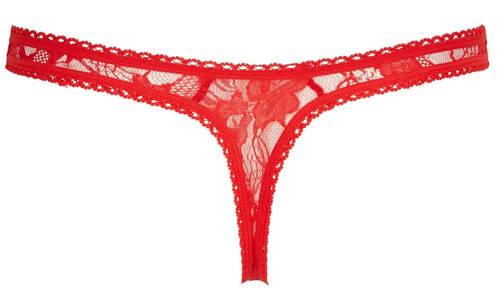 Жіночі стрінги Cottelli Collection Lace G-string red M Cottelli 513223200023031 90453 - фото 4