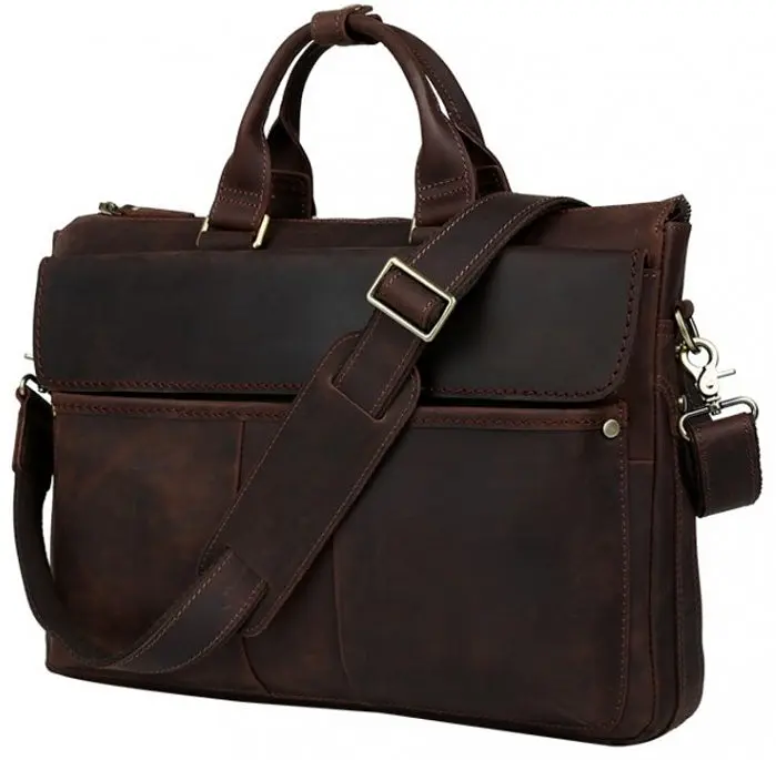 Сумка кожаная мужская Vintage 44х30х8 см sum0012591 - фото 2
