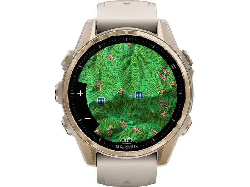 Спортивний годинник Garmin Fenix 8 43mm AMOLED Sapphire Soft Gold w. Fog Gray/Dark Sandstone S. Band (010-02903-10/11) - фото 6