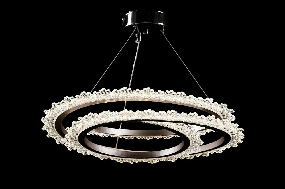 Люстра стельова LED Splendid Ray L147/1, 1 лампа, хром, білий, сучасний стиль, регульована висота 30-100 см - фото 4